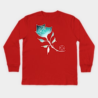 Blue rose Kids Long Sleeve T-Shirt